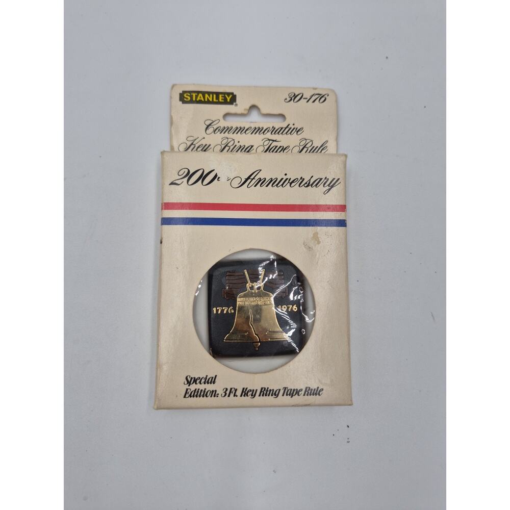VINTAGE Stanley 200th Anniversary Liberty Bell 3' Tape Measure w/Box